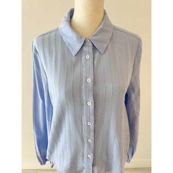 Court & Rowe Textured Blouse in Blue Lyst Australia medium - Picture 3 of 4
